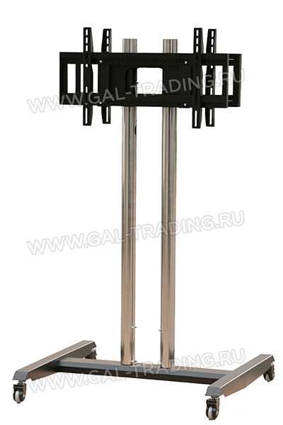 Мобильная стойка ГАЛ RackStone PMW73-G (mobile) для двух мониторов с диагональю 42-74 дюймов