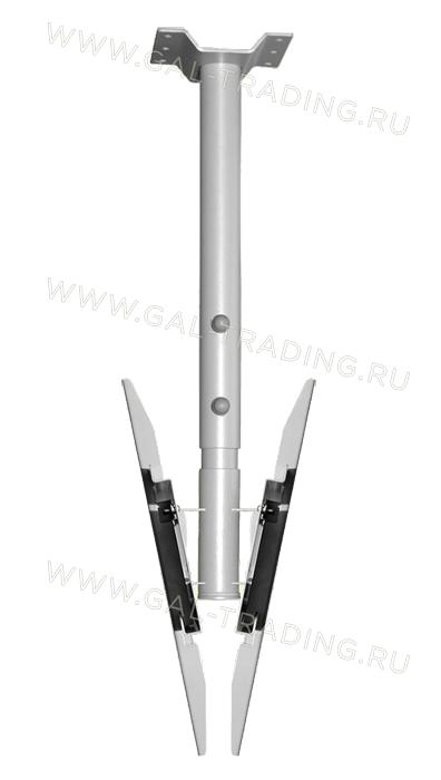 Сдвоенный потолочный кронштейн для двух ЖК или плазменных панелей ГАЛ PlasmaLong-Twin