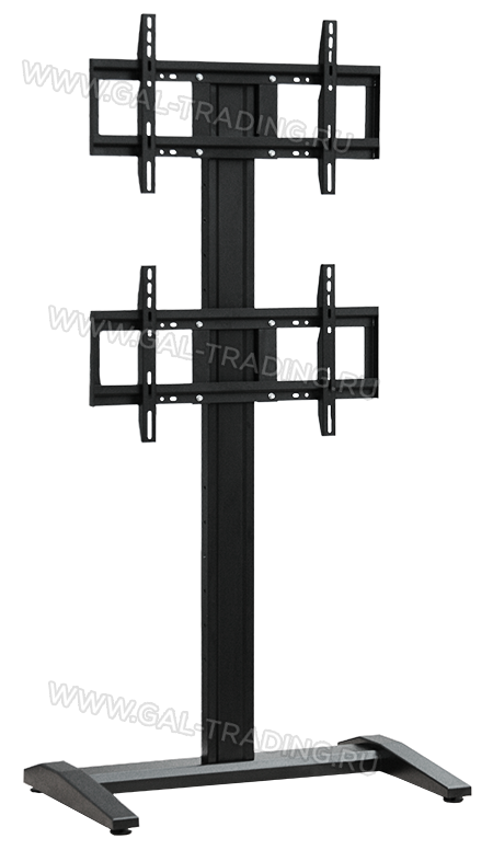 Напольная стойка на колонне ГАЛ RackStone-PMW74-twin-V для двух мониторов с диагональю 42-55 дюймов